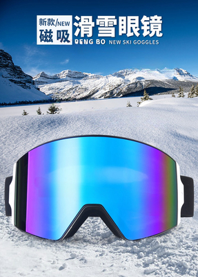 China Óculos de esqui TPU Frame Dual PC Mirror Lens Grande cilindro Lente de mudança fácil fornecedor
