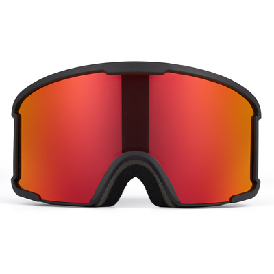 China Óculos de esqui de meio quadro, cilindro grande, duplo anti-nevoeiro, óculos de montanha vermelhos brilhantes fornecedor