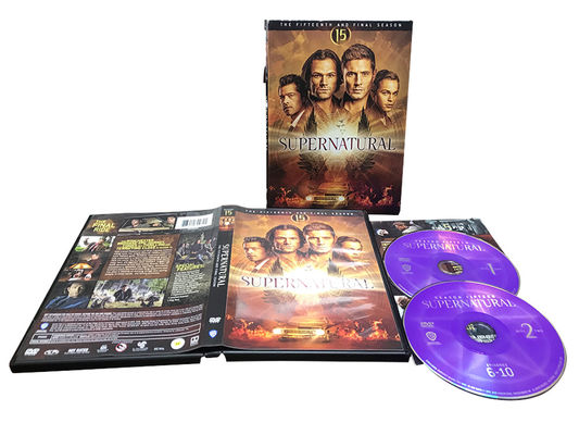 A caixa feita sob encomenda de DVD ajusta o filme de América a série completa SUPERNATURAL15 fornecedor