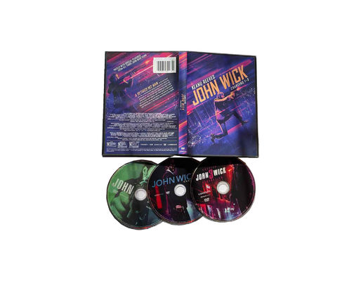 A caixa feita sob encomenda de DVD ajusta o filme de América a série completa John Wick 1-3 3dvd fornecedor