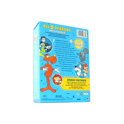 A caixa feita sob encomenda de DVD ajusta o filme de América a série completa as aventuras de rochoso e Bullwinkle e amigos: O completo fornecedor