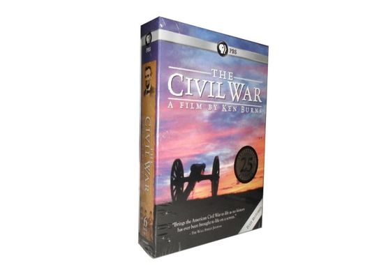 A caixa feita sob encomenda de DVD ajusta o filme de América a série completa Ken Burns: Edição do aniversário da guerra civil a 25a fornecedor