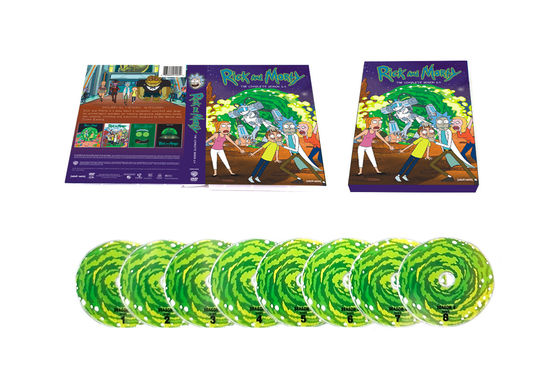 A caixa feita sob encomenda de DVD ajusta o filme de América a série completa Rick e Morty Season 1-4 fornecedor