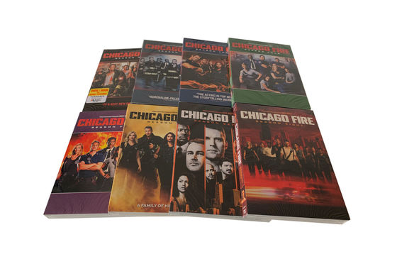 A caixa feita sob encomenda de DVD ajusta o filme de América a estação 1-8 do fogo de Chicago da série completa fornecedor