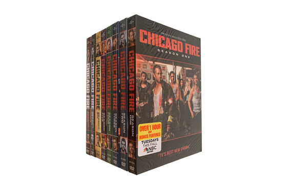 A caixa feita sob encomenda de DVD ajusta o filme de América a estação 1-8 do fogo de Chicago da série completa fornecedor