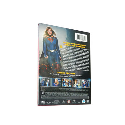A caixa feita sob encomenda de DVD ajusta o filme de América a estação 5 de Supergirl da série completa fornecedor