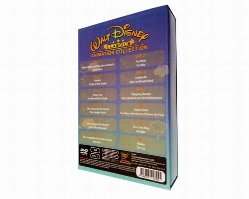A caixa feita sob encomenda de DVD ajusta o filme de América a coleção 12DVD da animação de Disney da série completa fornecedor