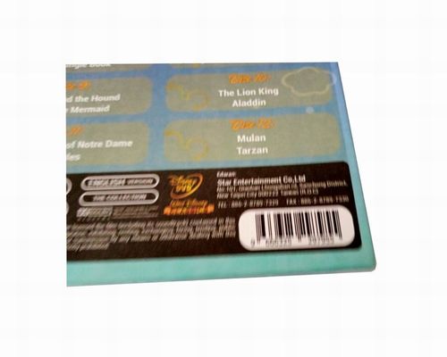 A caixa feita sob encomenda de DVD ajusta o filme de América a coleção 12DVD da animação de Disney da série completa fornecedor