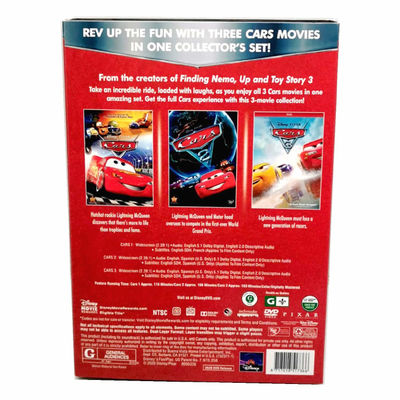 A caixa feita sob encomenda de DVD ajusta o filme de América os carros 1-3 da série completa 3 disco da coleção 3 do filme DVD fornecedor