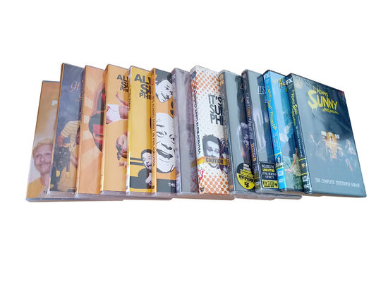 A caixa feita sob encomenda de DVD ajusta o filme de América a série que completa está sempre ensolarado em Philadelphia1-13 fornecedor