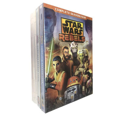 A caixa feita sob encomenda de DVD ajusta o filme de América os rebeldes de Star Wars da série completa fornecedor