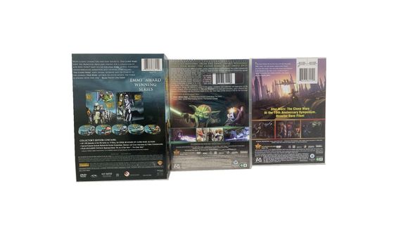 A caixa feita sob encomenda de DVD ajusta o filme de América a estrela da série completa a estação 1-7 das guerras do clone fornecedor