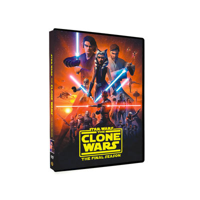 A caixa feita sob encomenda de DVD ajusta o filme de América a série completa Star Wars: As guerras do clone temperam 7 fornecedor