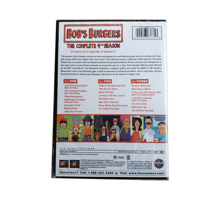 A caixa feita sob encomenda de DVD ajusta o filme de América a estação 9 3dvd dos hamburgueres do Bob da série completa fornecedor